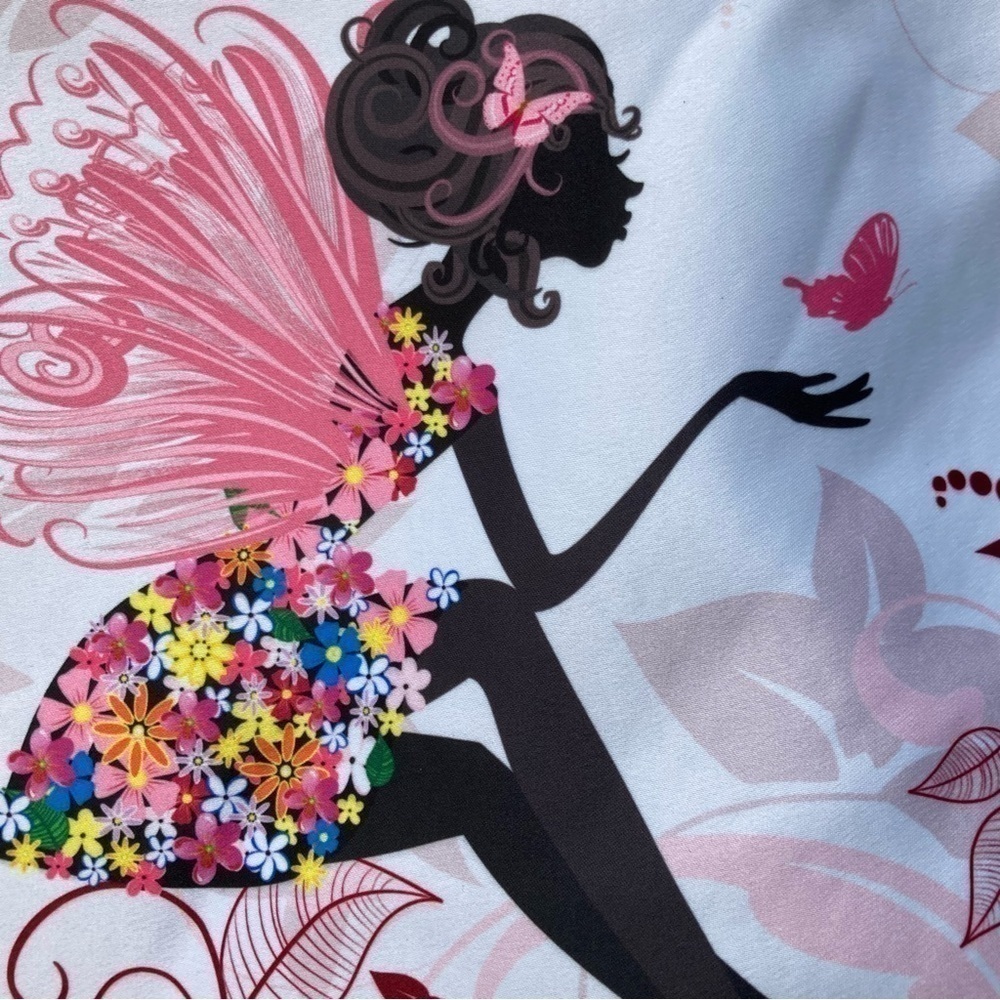 Floral Fairy Butterfly Wish Girl Print Bag Zipper Tote Pocketed Handbag.… - Picture 2 of 5